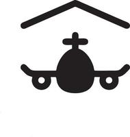 Plane icon symbol image vector, illustration of the flight aviation in black image. EPS 10 vector