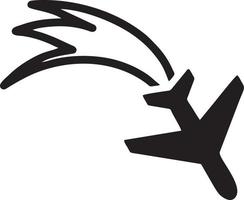 Plane icon symbol image vector, illustration of the flight aviation in black image. EPS 10 vector