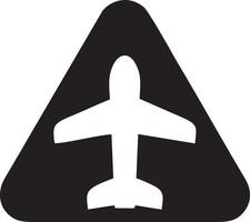 Plane icon symbol image vector, illustration of the flight aviation in black image. EPS 10 vector