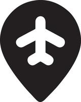 Plane icon symbol image vector, illustration of the flight aviation in black image. EPS 10 vector