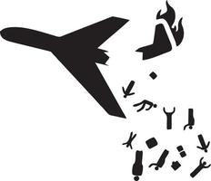 Plane icon symbol image vector, illustration of the flight aviation in black image. EPS 10 vector