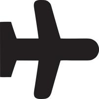 Plane icon symbol image vector, illustration of the flight aviation in black image. EPS 10 vector