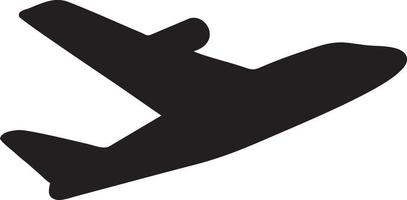 Plane icon symbol image vector, illustration of the flight aviation in black image. EPS 10 vector