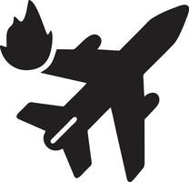 Plane icon symbol image vector, illustration of the flight aviation in black image. EPS 10 vector