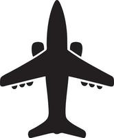 Plane icon symbol image vector, illustration of the flight aviation in black image. EPS 10 vector