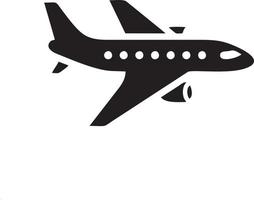 Plane icon symbol image vector, illustration of the flight aviation in black image. EPS 10 vector