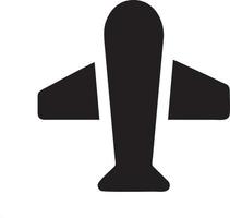 Plane icon symbol image vector, illustration of the flight aviation in black image. EPS 10 vector