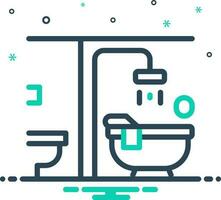 icono de mezcla para baño vector