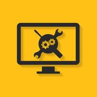 Computer repair icon for web and mobile. - Vector. vector