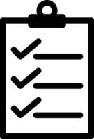 Clipboard line icon vector . Checklist icon symbol for web site and app design.