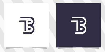 letter tb bt logo design vector