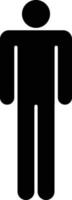 Man icon vector illustration isolated on white background.