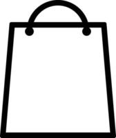 vector de icono de bolsa de compras aislado sobre fondo blanco
