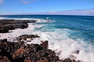 View from the beach shore photo