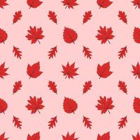 Seamless forest pattern with acorns and autumn leaves. vector