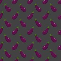 Eggplant seamless pattern vector design.