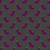 Eggplant seamless pattern vector design.