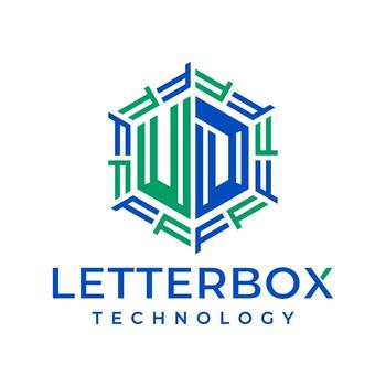 Digital technology letter U D UD logo design. Modern pixel hexagonal initial UD. vector