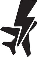 Plane icon symbol image vector, illustration of the flight aviation in black image. EPS 10 vector