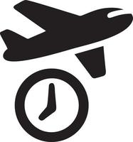 Plane icon symbol image vector, illustration of the flight aviation in black image. EPS 10 vector