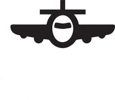 Plane icon symbol image vector, illustration of the flight aviation in black image. EPS 10 vector