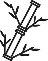 árbol icono símbolo imagen vector, ilustración de el árbol botánica en negro imagen vector