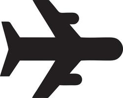 Plane icon symbol image vector, illustration of the flight aviation in black image. EPS 10 vector