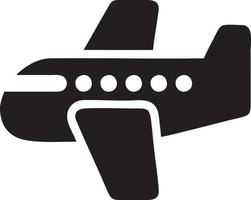 Plane icon symbol image vector, illustration of the flight aviation in black image. EPS 10 vector