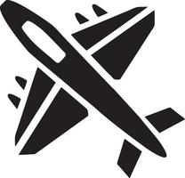 Plane icon symbol image vector, illustration of the flight aviation in black image. EPS 10 vector