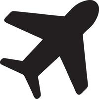 Plane icon symbol image vector, illustration of the flight aviation in black image. EPS 10 vector