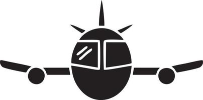 Plane icon symbol image vector, illustration of the flight aviation in black image. EPS 10 vector