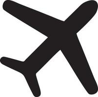 Plane icon symbol image vector, illustration of the flight aviation in black image. EPS 10 vector