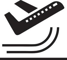 Plane icon symbol image vector, illustration of the flight aviation in black image. EPS 10 vector