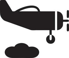 Plane icon symbol image vector, illustration of the flight aviation in black image. EPS 10 vector