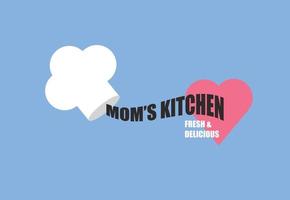 Mom Kitchen Logo Vector Illustration With Modern Typography. Chef Mascot  Logo. Royalty Free SVG, Cliparts, Vectors, and Stock Illustration. Image  149452303.