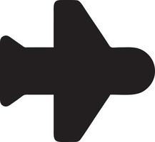 Plane icon symbol image vector, illustration of the flight aviation in black image. EPS 10 vector