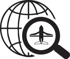 Plane icon symbol image vector, illustration of the flight aviation in black image. EPS 10 vector