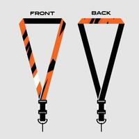 orange lanyard template for honey bee company vector