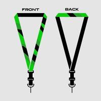 green lanyard template for honey bee company vector