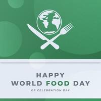 World Food Day Celebration Vector Design Illustration for Background, Poster, Banner, Advertising, Greeting Card