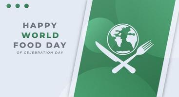 World Food Day Celebration Vector Design Illustration for Background, Poster, Banner, Advertising, Greeting Card