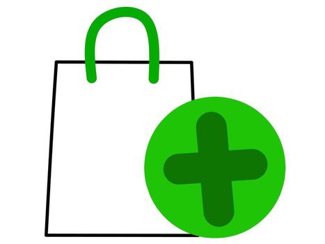 Add item flat icon isolated on white background element. Flat icon Vector illustration.