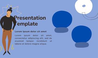 Presentation template vector illustration, minimalist concept slideshow