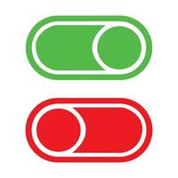 Green and red toggle vector icons