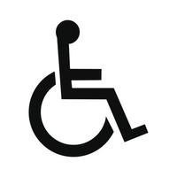 Handicapped vector black line symbol