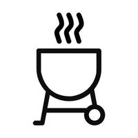 Barbecue vector black line icon