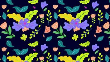 Decorative abstract illustrations with colorful Floral Background of Seamless pattern design for paper, cover, fabric, pacing and other. vector