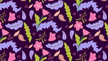 Decorative abstract illustrations with colorful Floral Background of Seamless pattern design for paper, cover, fabric, pacing and other. vector