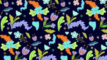 Decorative abstract illustrations with colorful Floral Background of Seamless pattern design for paper, cover, fabric, pacing and other. vector