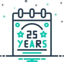 mix icon for years vector